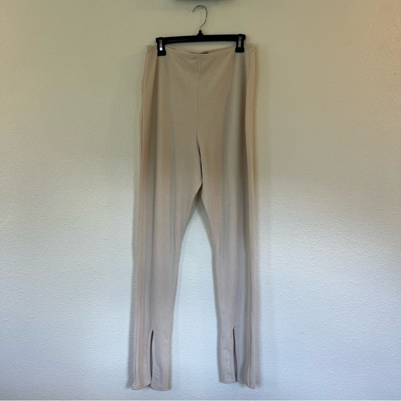 High Waisted Luxe Knit Split Hem Pants - Picture 5 of 10
